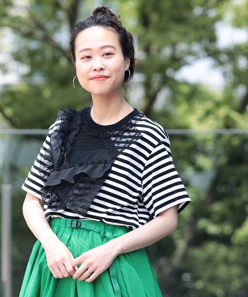 BEAMS BOY（ビームスボーイ）の「TORI-TO × BEAMS BOY / コラージュ Tシャツ 23SS（Tシャツ/カットソー・レディース・ブラック系その他/ネイビー・FREE）」の21枚目の写真