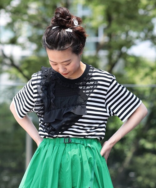 BEAMS BOY（ビームスボーイ）の「TORI-TO × BEAMS BOY / コラージュ Tシャツ 23SS（Tシャツ/カットソー・レディース・ブラック系その他/ネイビー・FREE）」の22枚目の写真