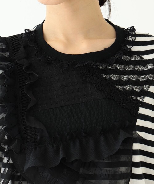 BEAMS BOY（ビームスボーイ）の「TORI-TO × BEAMS BOY / コラージュ Tシャツ 23SS（Tシャツ/カットソー・レディース・ブラック系その他/ネイビー・FREE）」の6枚目の写真