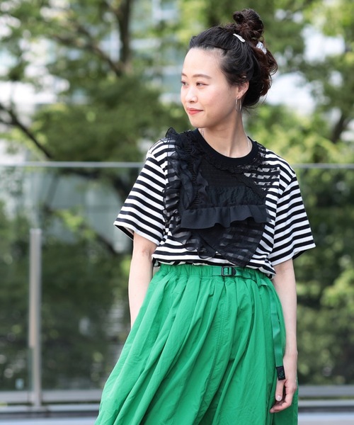 BEAMS BOY（ビームスボーイ）の「TORI-TO × BEAMS BOY / コラージュ Tシャツ 23SS（Tシャツ/カットソー・レディース・ブラック系その他/ネイビー・FREE）」の16枚目の写真