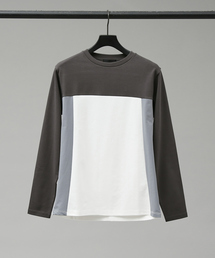 ABAHOUSE NOIR | 【NOIR】異素材配色 長袖Tシャツ(Tシャツ/カットソー)