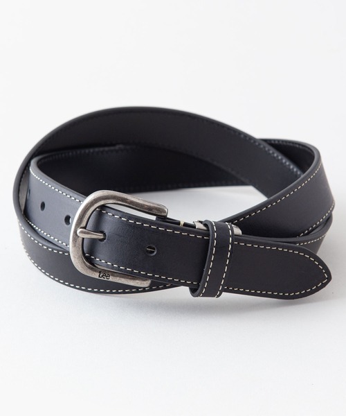 Lee（リー）の「【LEE/リー】リサイクルレザー 本革 ステッチベルト　SDGS　サスティナブル　イタリア製レザー（ベルト・メンズ・ブラウン系その他/ブラウン/ブラック・FREE）」の2枚目の写真