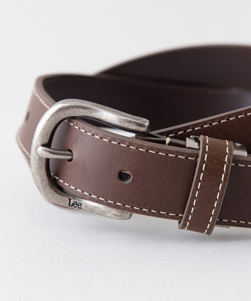 Lee（リー）の「【LEE/リー】リサイクルレザー 本革 ステッチベルト　SDGS　サスティナブル　イタリア製レザー（ベルト・メンズ・ブラウン系その他/ブラウン/ブラック・FREE）」の5枚目の写真