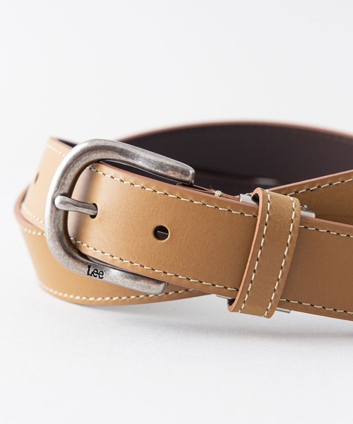 Lee（リー）の「【LEE/リー】リサイクルレザー 本革 ステッチベルト　SDGS　サスティナブル　イタリア製レザー（ベルト・メンズ・ブラウン系その他/ブラウン/ブラック・FREE）」の6枚目の写真