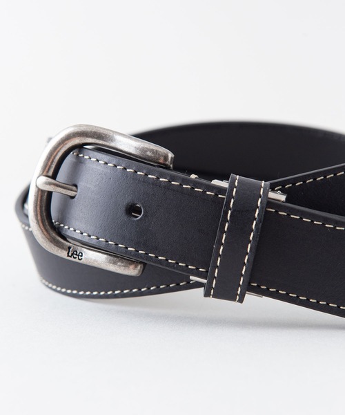 Lee（リー）の「【LEE/リー】リサイクルレザー 本革 ステッチベルト　SDGS　サスティナブル　イタリア製レザー（ベルト・メンズ・ブラウン系その他/ブラウン/ブラック・FREE）」の4枚目の写真