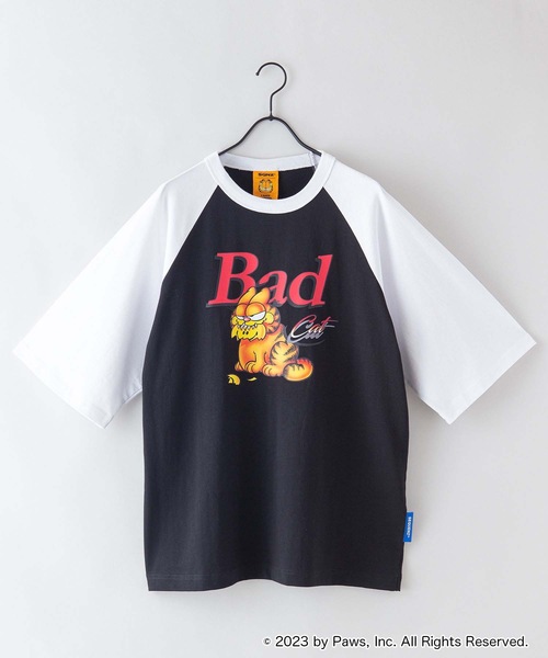 JEANS MATE(ジーンズメイト)の「【Garfield/ガーフィールド】コラボ ラグランTシャツ Y2K バックプリント ストリート(Tシャツ/カットソー・メンズ・レッド/カーキ/グレー・MEDIUM/LARGE/X-LARGE)」の4枚目の写真