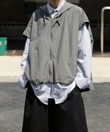 MGV | フード付きクロップド丈ベスト(ベスト)