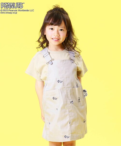 PEANUTS（ピーナッツ）の「PEANUTSコラボジャンスカ（ワンピース・キッズ・アイボリー/ブルー・100/110/90/130/95/120/140/80）」の2枚目の写真