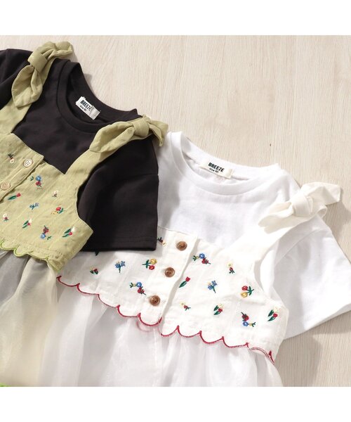 BREEZE（ブリーズ）の「2Pセット キャミ×Tシャツ（Tシャツ/カットソー・キッズ・オフホワイト/レモンイエロー・100/90/140/110/120/80/130）」の3枚目の写真