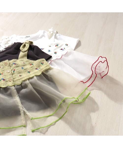 BREEZE（ブリーズ）の「2Pセット キャミ×Tシャツ（Tシャツ/カットソー・キッズ・オフホワイト/レモンイエロー・100/90/140/110/120/80/130）」の4枚目の写真