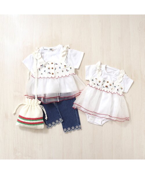 BREEZE（ブリーズ）の「2Pセット キャミ×Tシャツ（Tシャツ/カットソー・キッズ・オフホワイト/レモンイエロー・100/90/140/110/120/80/130）」の7枚目の写真