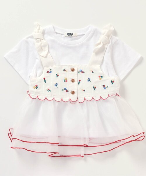 BREEZE（ブリーズ）の「2Pセット キャミ×Tシャツ（Tシャツ/カットソー・キッズ・オフホワイト/レモンイエロー・100/90/140/110/120/80/130）」の9枚目の写真