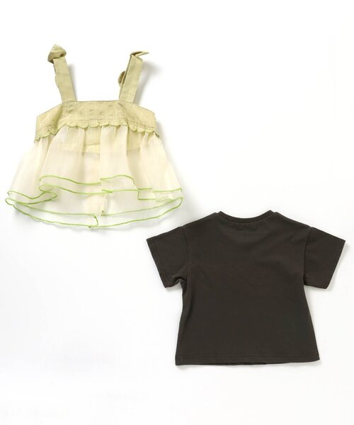 BREEZE（ブリーズ）の「2Pセット キャミ×Tシャツ（Tシャツ/カットソー・キッズ・オフホワイト/レモンイエロー・100/90/140/110/120/80/130）」の13枚目の写真