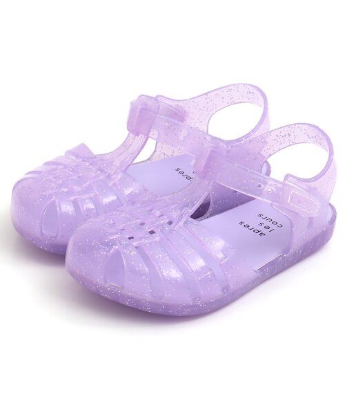 apres les cours（アプレレクール）の「【パステル・ラメ/4色展開】ジェリーサンダル（サンダル・キッズ・ピンク/ラベンダー/サックスブルー/シルバー・14/17/18/15 /16/19）」の3枚目の写真