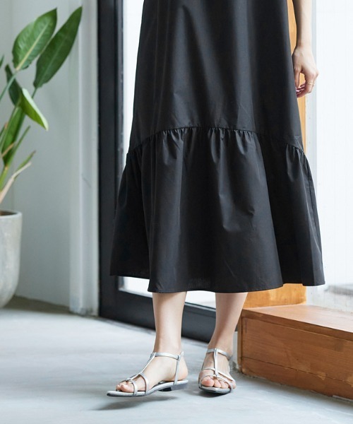 2wayパフスリーブワンピース