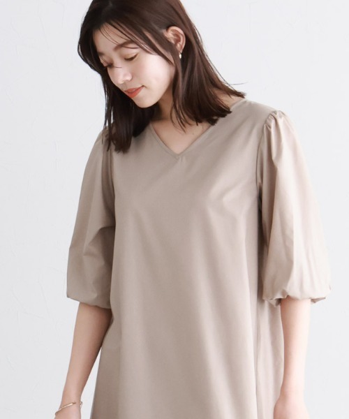2wayパフスリーブワンピース