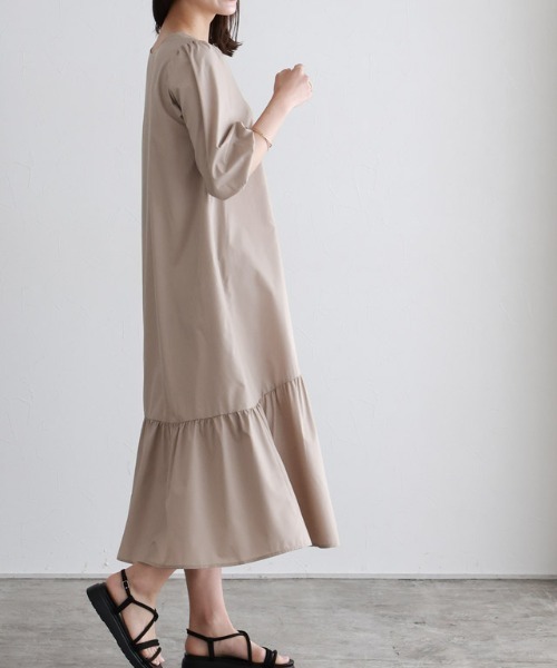 2wayパフスリーブワンピース