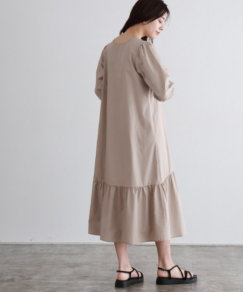 2wayパフスリーブワンピース