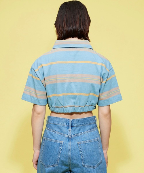 FOREVER 21(フォーエバー トゥエンティーワン)の「ボーダーショートポロトップス【POP】(ポロシャツ・レディース・グリーン/ブルー/レッド・SMALL/MEDIUM)」の11枚目の写真