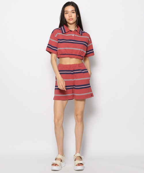 FOREVER 21(フォーエバー トゥエンティーワン)の「ボーダーショートポロトップス【POP】(ポロシャツ・レディース・グリーン/ブルー/レッド・SMALL/MEDIUM)」の18枚目の写真