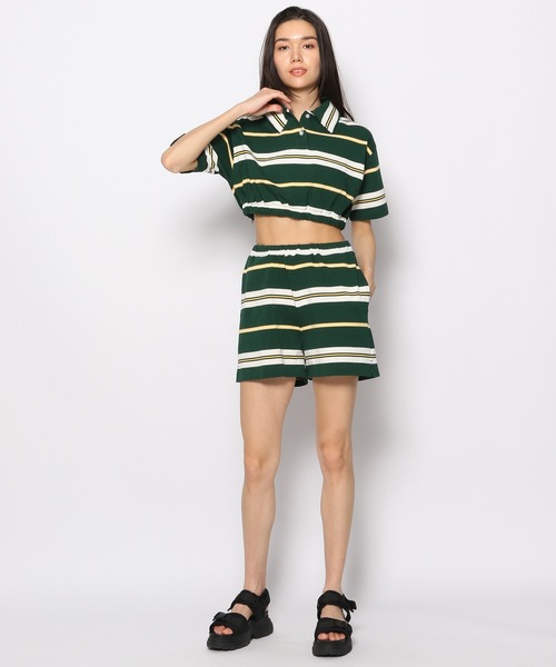 FOREVER 21(フォーエバー トゥエンティーワン)の「ボーダーショートポロトップス【POP】(ポロシャツ・レディース・グリーン/ブルー/レッド・SMALL/MEDIUM)」の16枚目の写真