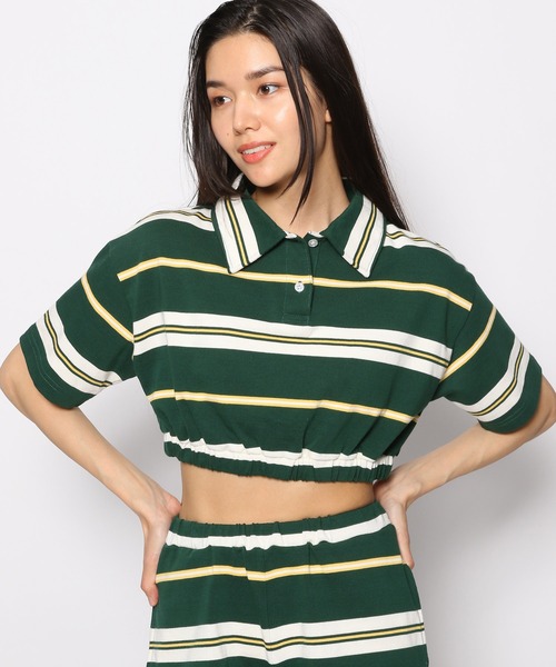 FOREVER 21(フォーエバー トゥエンティーワン)の「ボーダーショートポロトップス【POP】(ポロシャツ・レディース・グリーン/ブルー/レッド・SMALL/MEDIUM)」の17枚目の写真