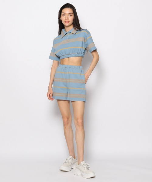 FOREVER 21(フォーエバー トゥエンティーワン)の「ボーダーショートポロトップス【POP】(ポロシャツ・レディース・グリーン/ブルー/レッド・SMALL/MEDIUM)」の22枚目の写真