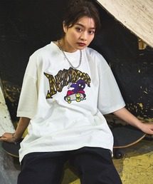 【NYUDROP】MULTI PATTERN GRAFFITI HOODIE LOGO S/S TEE / マルチパターングラフィックロゴ刺繍Tシャツ
