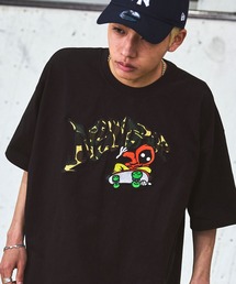 【NYUDROP】MULTI PATTERN GRAFFITI HOODIE LOGO S/S TEE / マルチパターングラフィックロゴ刺繍Tシャツ