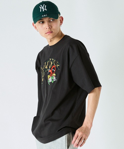 NYUDROP(ニュードロップ)の「【NYUDROP】MULTI PATTERN GRAFFITI HOODIE LOGO S/S TEE / マルチパターングラフィックロゴ刺繍Tシャツ(Tシャツ/カットソー・メンズ・ホワイト系/ホワイト系2/ブラック系/ブラック系2・M/L/XL)」の10枚目の写真