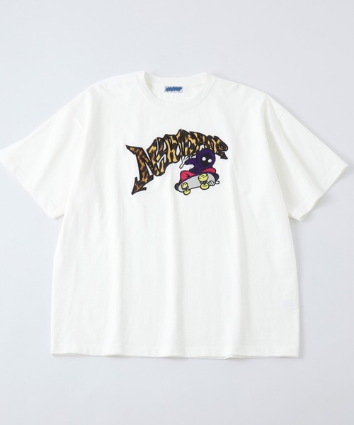 ♂️♀️ユニ推奨♪☆美品☆ ①枚だけで即オシャレ♪【JUNP OUTロゴ総柄❕】 WEB限定】〈手洗い可能〉バリエーション ロゴ 刺繍 プリントTEE