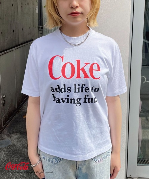 Coca Cola(コカコーラ)の「【Coca-Cola/コカ・コーラ】CokeロゴTシャツ(Tシャツ/カットソー・レディース・ブラック/ホワイト/レッド・FREE)」の18枚目の写真