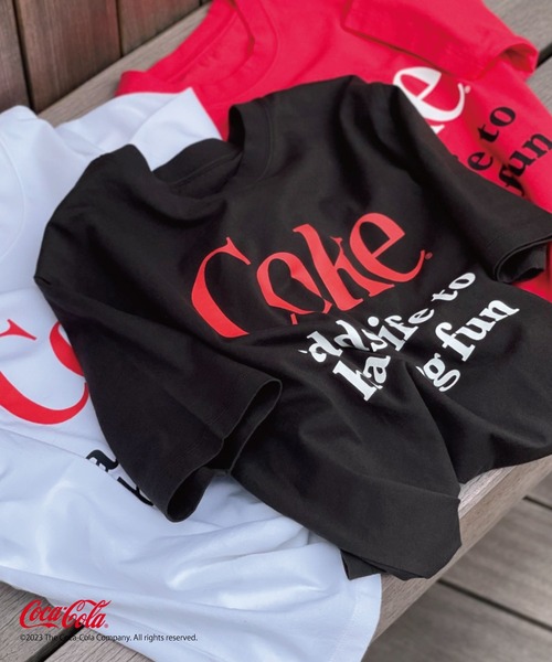Coca Cola(コカコーラ)の「【Coca-Cola/コカ・コーラ】CokeロゴTシャツ(Tシャツ/カットソー・レディース・ブラック/ホワイト/レッド・FREE)」の12枚目の写真