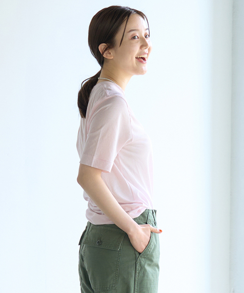 【ATON】 IENA別注カラー 60/FRESCA STANDARD TEE IENA（イエナ）の「【ATON/エイトン】60/FRESCA STANDARD TEE