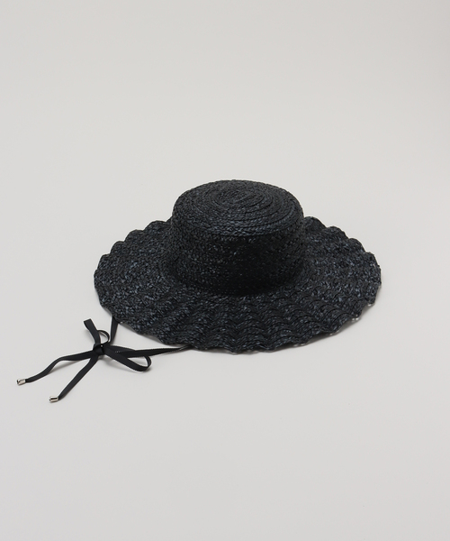 Casselini（キャセリーニ）の「【Casselini/キャセリーニ】 スカシナミナミハット（ハット・レディース・ベージュ/ブラック・FREE）」の3枚目の写真