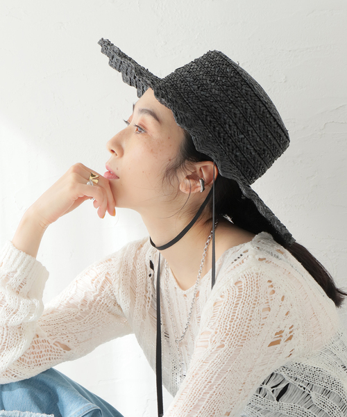 Casselini（キャセリーニ）の「【Casselini/キャセリーニ】 スカシナミナミハット（ハット・レディース・ベージュ/ブラック・FREE）」の19枚目の写真