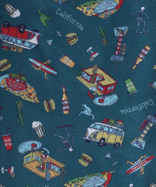 ANPAS（アンパス）の「2WAY Amunzen Total Pattern Print Oversized Open Collar Shirt/2WAY 梨地 総柄プリント オーバーサイズ  オープンカラーシャツ（シャツ/ブラウス・メンズ・グレー系その他/ブラウン系その他/ブルー系その他/グリーン系その他・M/L/LL）」の7枚目の写真