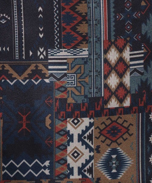 ANPAS（アンパス）の「2WAY Amunzen Total Pattern Print Oversized Open Collar Shirt/2WAY 梨地 総柄プリント オーバーサイズ  オープンカラーシャツ（シャツ/ブラウス・メンズ・グレー系その他/ブラウン系その他/ブルー系その他/グリーン系その他・M/L/LL）」の11枚目の写真