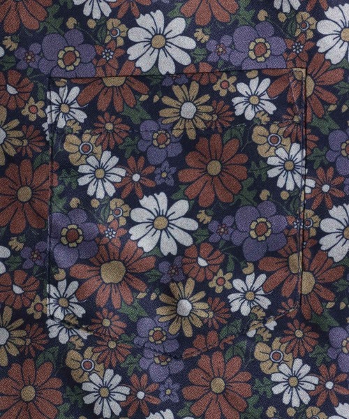 ANPAS（アンパス）の「2WAY Amunzen Total Pattern Print Oversized Open Collar Shirt/2WAY 梨地 総柄プリント オーバーサイズ  オープンカラーシャツ（シャツ/ブラウス・メンズ・グレー系その他/ブラウン系その他/ブルー系その他/グリーン系その他・M/L/LL）」の12枚目の写真