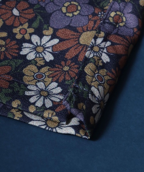 ANPAS（アンパス）の「2WAY Amunzen Total Pattern Print Oversized Open Collar Shirt/2WAY 梨地 総柄プリント オーバーサイズ  オープンカラーシャツ（シャツ/ブラウス・メンズ・グレー系その他/ブラウン系その他/ブルー系その他/グリーン系その他・M/L/LL）」の8枚目の写真