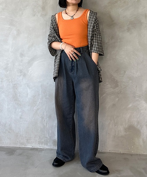 kutir(クティール)の「2wayテレコタンクトップ(タンクトップ・レディース・ブラック/アイボリー/グリーン/オレンジ・FREE)」の11枚目の写真