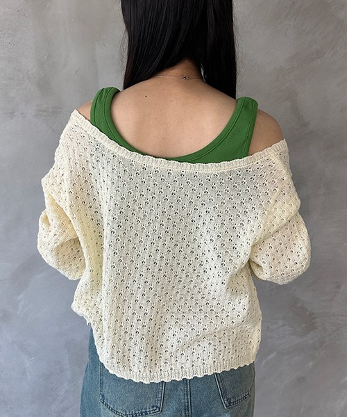 kutir(クティール)の「2wayテレコタンクトップ(タンクトップ・レディース・ブラック/アイボリー/グリーン/オレンジ・FREE)」の5枚目の写真