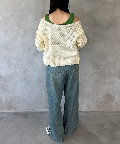 kutir(クティール)の「2wayテレコタンクトップ(タンクトップ・レディース・ブラック/アイボリー/グリーン/オレンジ・FREE)」の8枚目の写真