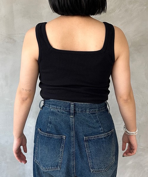 kutir(クティール)の「2wayテレコタンクトップ(タンクトップ・レディース・ブラック/アイボリー/グリーン/オレンジ・FREE)」の18枚目の写真