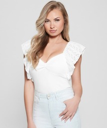 Guess | Eco Raina Butterfly Sleeve Top(Tシャツ/カットソー)