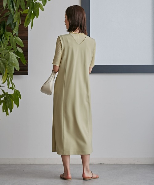 NANO universe（ナノユニバース）の「LB.03/Vネックジレジャンパースカート（ワンピース・レディース・ブラック/ライトグリーン/ベージュ・S/M）」の7枚目の写真