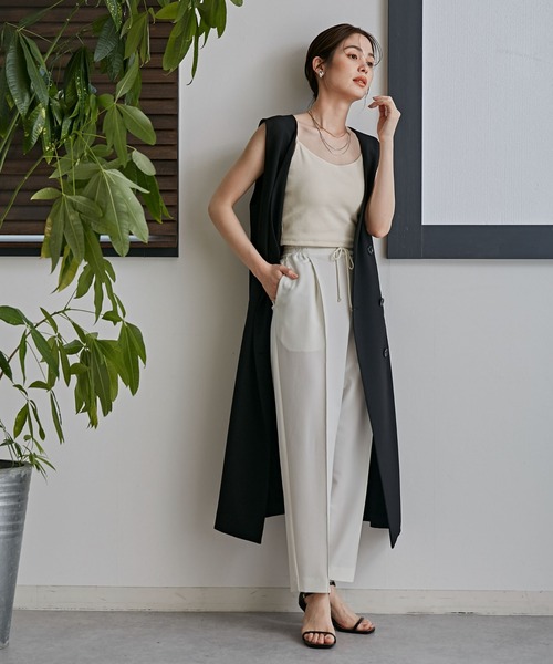 NANO universe（ナノユニバース）の「LB.03/Vネックジレジャンパースカート（ワンピース・レディース・ブラック/ライトグリーン/ベージュ・S/M）」の12枚目の写真