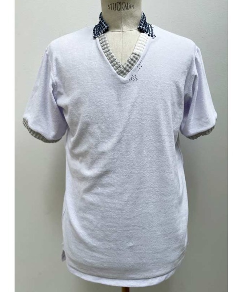 FranCisT_MOR.K.S.(フランシストモークス)の「FranCisT_MOR.K.S./フランシスト モークス/NOTCH’D SKIPPER(Tシャツ/カットソー・メンズ・ホワイト/ネイビー/その他13/カーキ・3/4/2)」の2枚目の写真