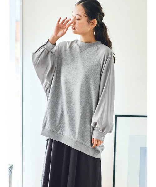 and myera（アンド マイラ）の「ａｎｄ　ｍｙｅｒａ　ベーシックじゃないトレーナー（スウェット・レディース・ベージュ/グレー・MEDIUM/LARGE/X-LARGE/SMALL）」の10枚目の写真