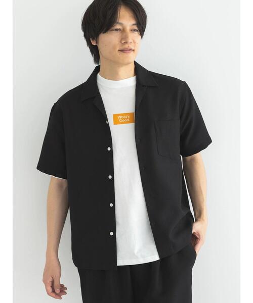 CRAFT STANDARD BOUTIQUE(クラフトスタンダードブティック)の「リネンライクオープンカラーシャツ(シャツ/ブラウス・メンズ・ブラック/ブラウン/ベージュ・M/L/XL)」の5枚目の写真